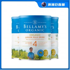 【澳洲直邮包邮】Bellamy's 贝拉米 有机奶粉4段 900克x3罐/箱（3周岁+）【收件人身份证必须上传】【新疆、西藏、内蒙古、青海、宁夏、海南、甘肃，需加收运费】